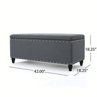 Stylish Storage Ottoman With Comfortable Seating And Hidden Compartment For Organized Living Spaces