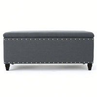 Stylish Storage Ottoman With Comfortable Seating And Hidden Compartment For Organized Living Spaces