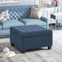 Elegant Velvet Storage Ottoman With Chic Tufted Design For Living Room And Bedroom Decor