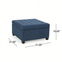 Elegant Velvet Storage Ottoman With Chic Tufted Design For Living Room And Bedroom Decor