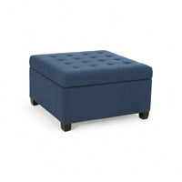 Elegant Velvet Storage Ottoman With Chic Tufted Design For Living Room And Bedroom Decor