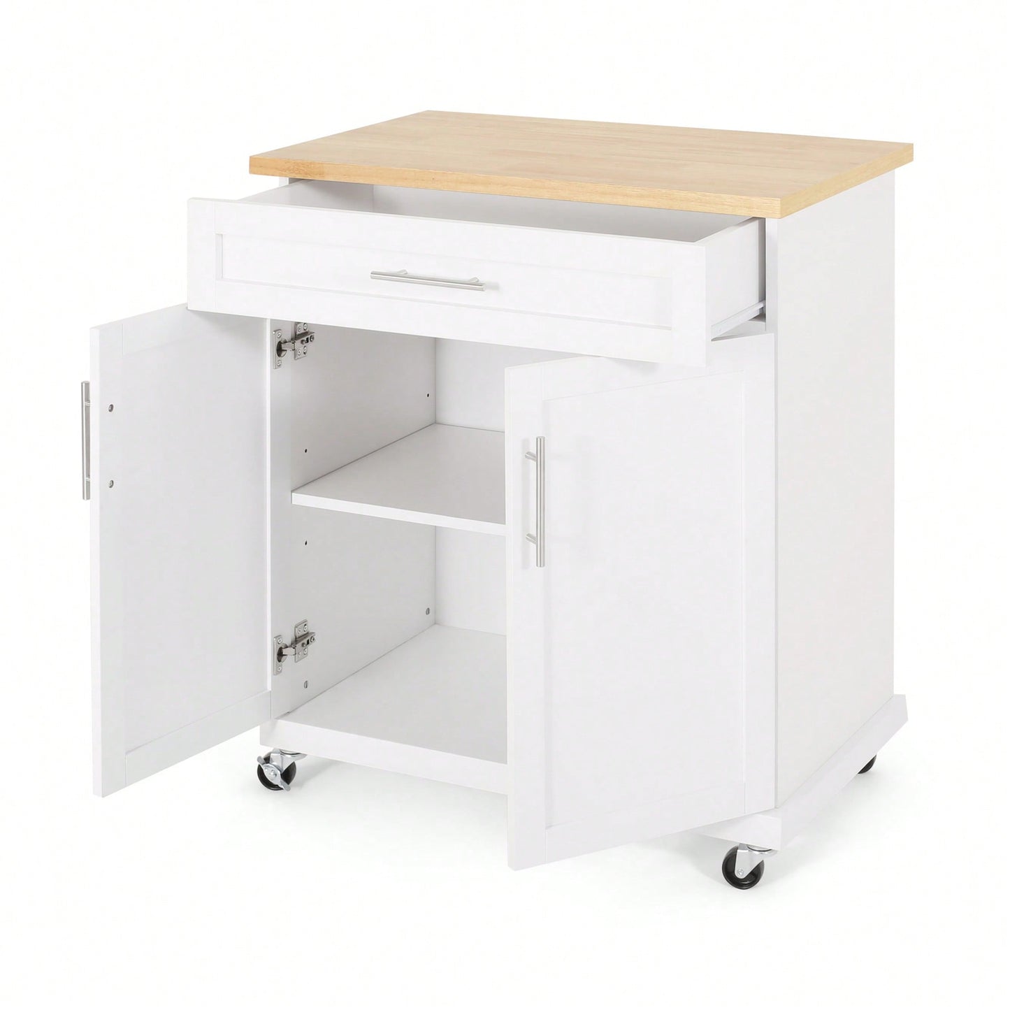 Versatile Kitchen Cart With Ample Storage And Stylish Design For Easy Meal Prep And Organization