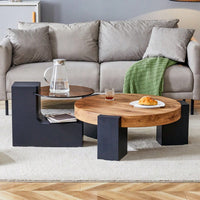 Versatile Detachable Double-Decker Coffee Table - Stylish Design For Flexible Space Utilization In Any Setting