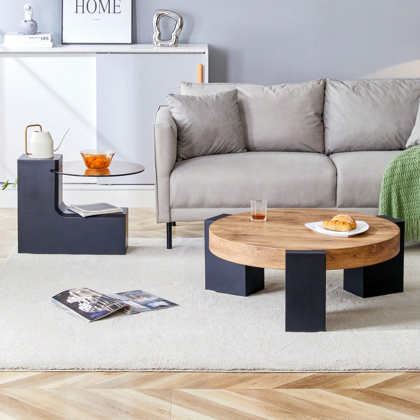 Versatile Detachable Double-Decker Coffee Table - Stylish Design For Flexible Space Utilization In Any Setting