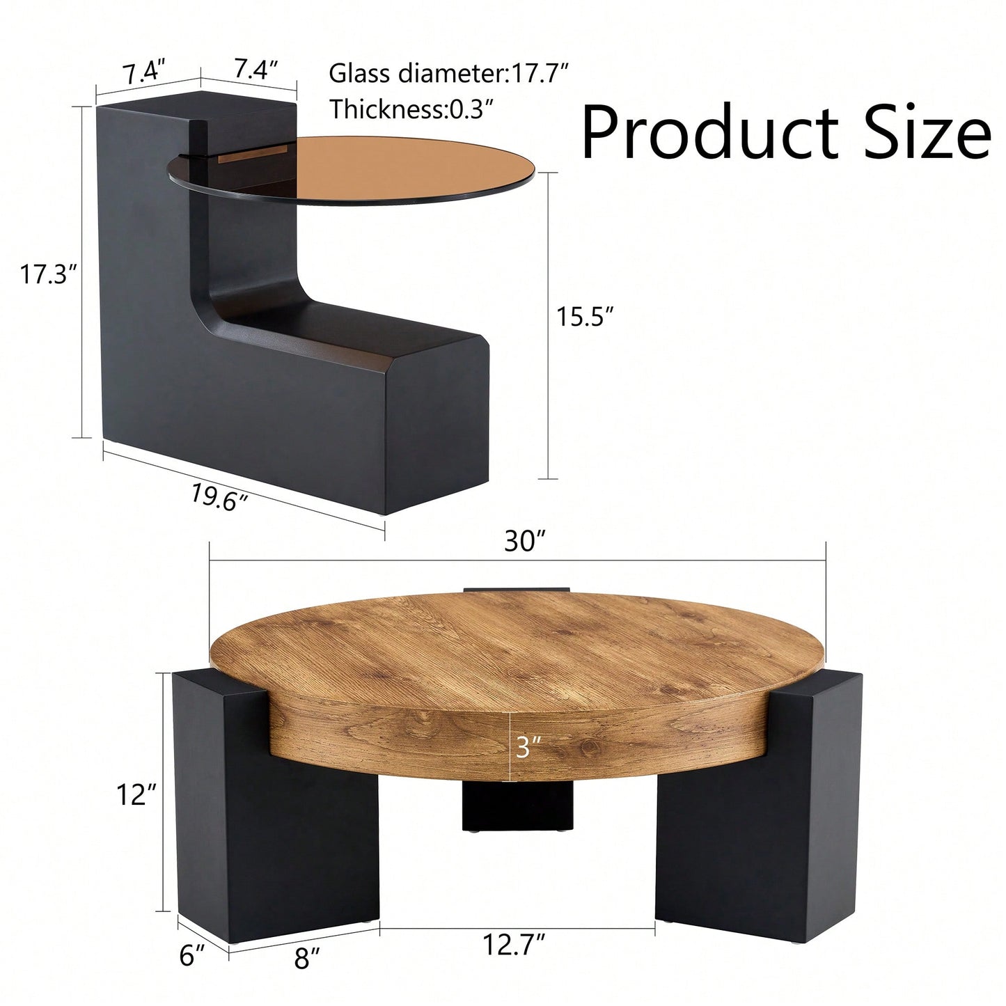 Versatile Detachable Double-Decker Coffee Table - Stylish Design For Flexible Space Utilization In Any Setting