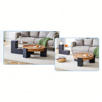 Versatile Detachable Double-Decker Coffee Table - Stylish Design For Flexible Space Utilization In Any Setting