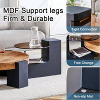 Versatile Detachable Double-Decker Coffee Table - Stylish Design For Flexible Space Utilization In Any Setting