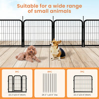 Portable 12-Panel Dog Playpen for Small Pets 24 Inch High Exercise Fence for Puppies Rabbits Ideal for Indoor Outdoor Use