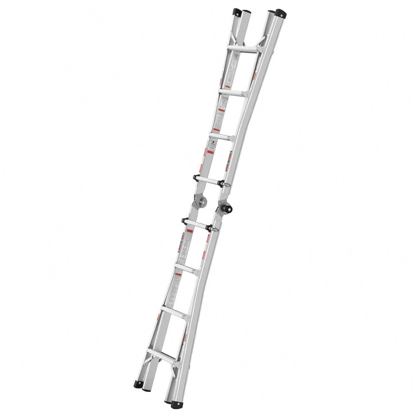 Versatile 17ft Multi-Position Foldable Aluminum Ladder - A-Frame & Straight Design, Supports 250lbs, Ideal For Home And Work Use