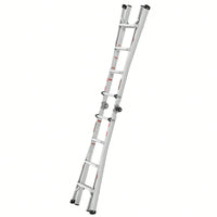 Versatile 17ft Multi-Position Foldable Aluminum Ladder - A-Frame & Straight Design, Supports 250lbs, Ideal For Home And Work Use