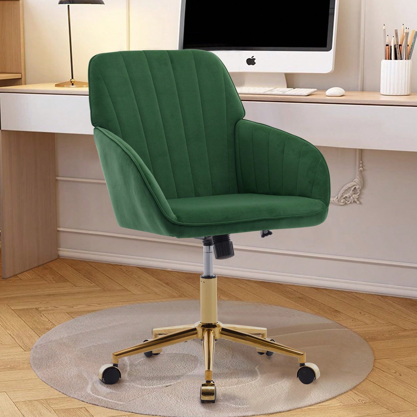 Ergonomic Adjustable Swivel Office Chair For Home And Bedroom - Comfortable Backrest For Long Hours Of Sitting