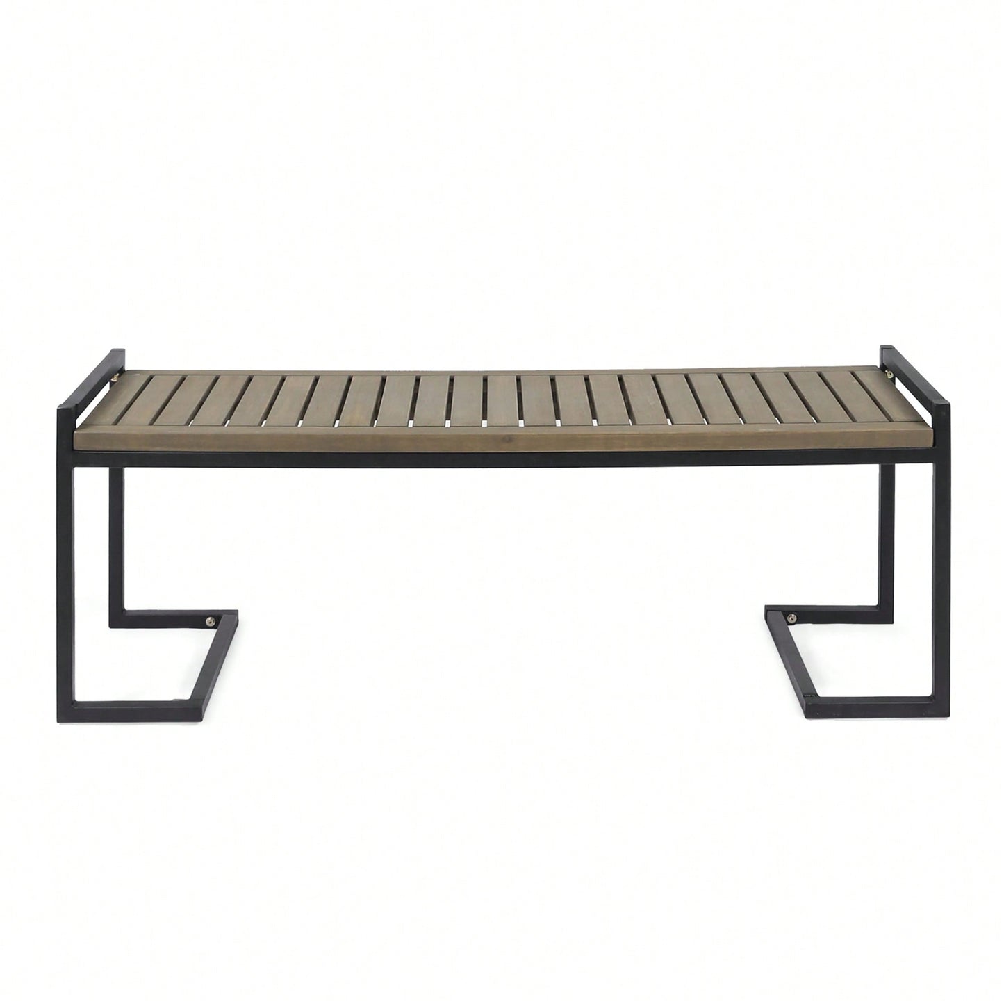 Versatile Industrial-Style Wood And Metal Bench For Home Or Office Use