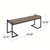 Versatile Industrial-Style Wood And Metal Bench For Home Or Office Use