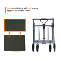 Versatile Folding Trolley Cart For Outdoor Adventures, Beach Trips, And Camping - Compact Micro Design