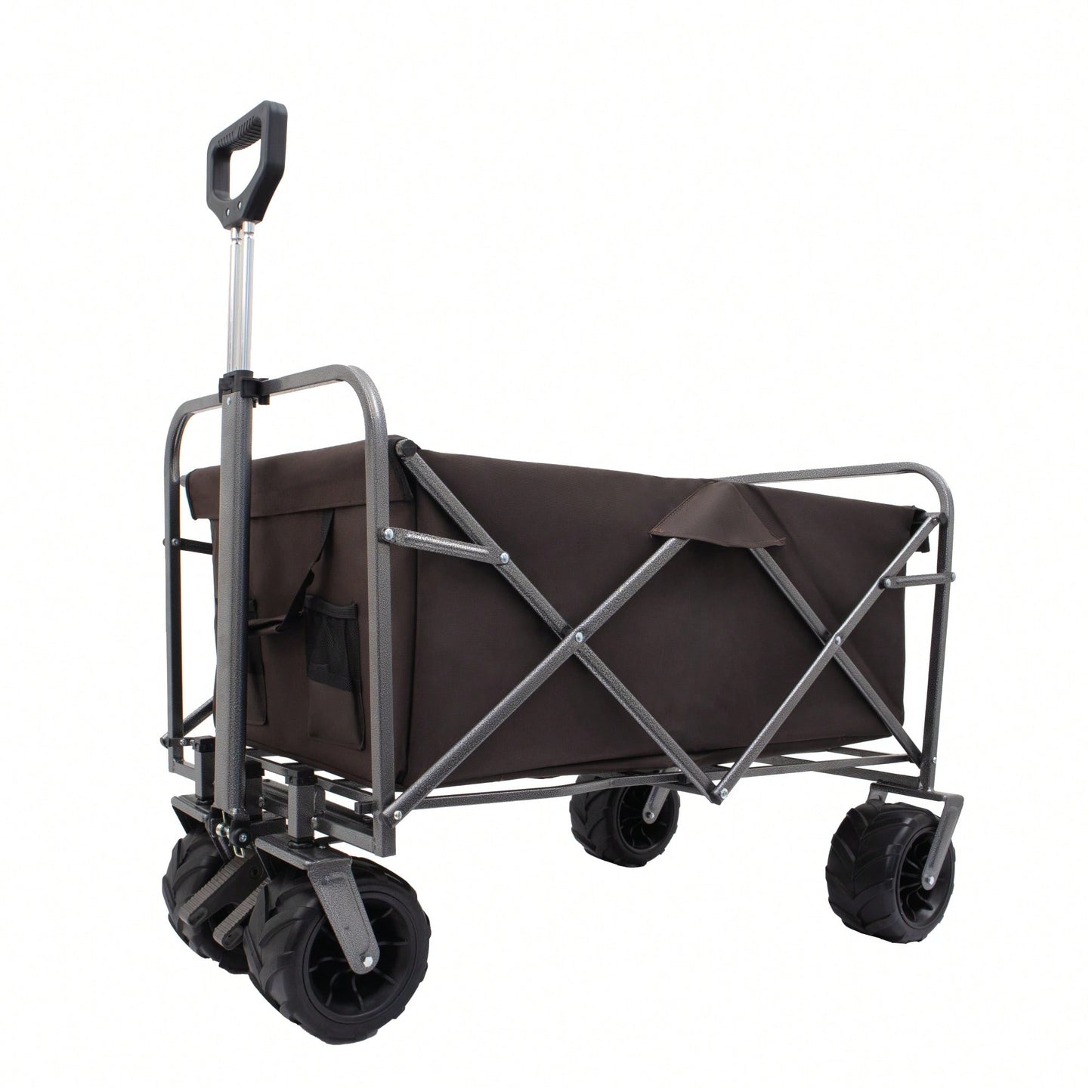 Portable Beach Trolley Cart - Foldable Kids Wagon With Large Wheels For Camping And Outdoor Garden Use