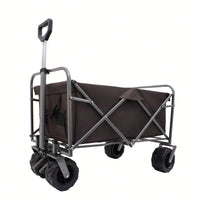 Portable Beach Trolley Cart - Foldable Kids Wagon With Large Wheels For Camping And Outdoor Garden Use