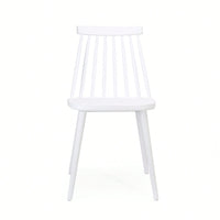 Rustic White Spindle Back Dining Chairs – Set Of 2 For Farmhouse Style Dining Room Decor