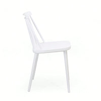 Rustic White Spindle Back Dining Chairs – Set Of 2 For Farmhouse Style Dining Room Decor