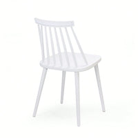 Rustic White Spindle Back Dining Chairs – Set Of 2 For Farmhouse Style Dining Room Decor