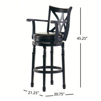 Elegant Leather Bar Stool For Stylish Home Bars And Kitchens - Comfortable Seating With Chic Design