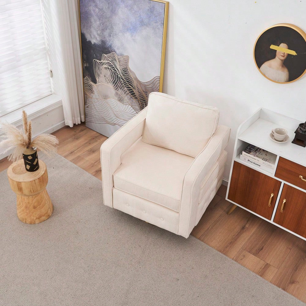 360° Swivel Barrel Chair - Modern Accent Armchair For Living Room, Nursery, Bedroom, Office, And Hotel - Stylish Comfort For Any Space