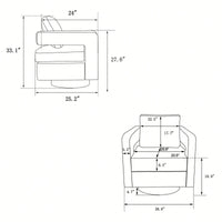 360° Swivel Barrel Chair - Modern Accent Armchair For Living Room, Nursery, Bedroom, Office, And Hotel - Stylish Comfort For Any Space