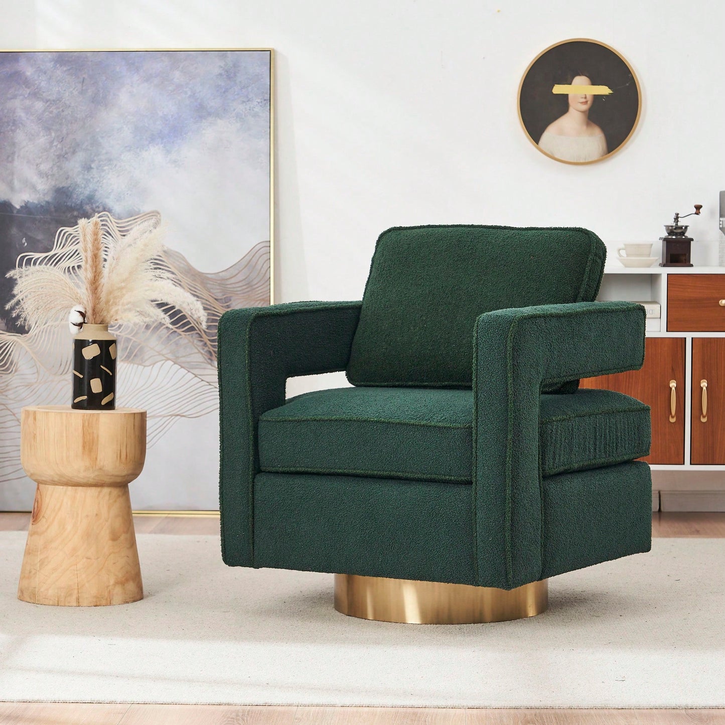 360° Swivel Barrel Chair - Modern Accent Armchair For Living Room, Nursery, Bedroom, Office, And Hotel - Stylish Comfort For Any Space