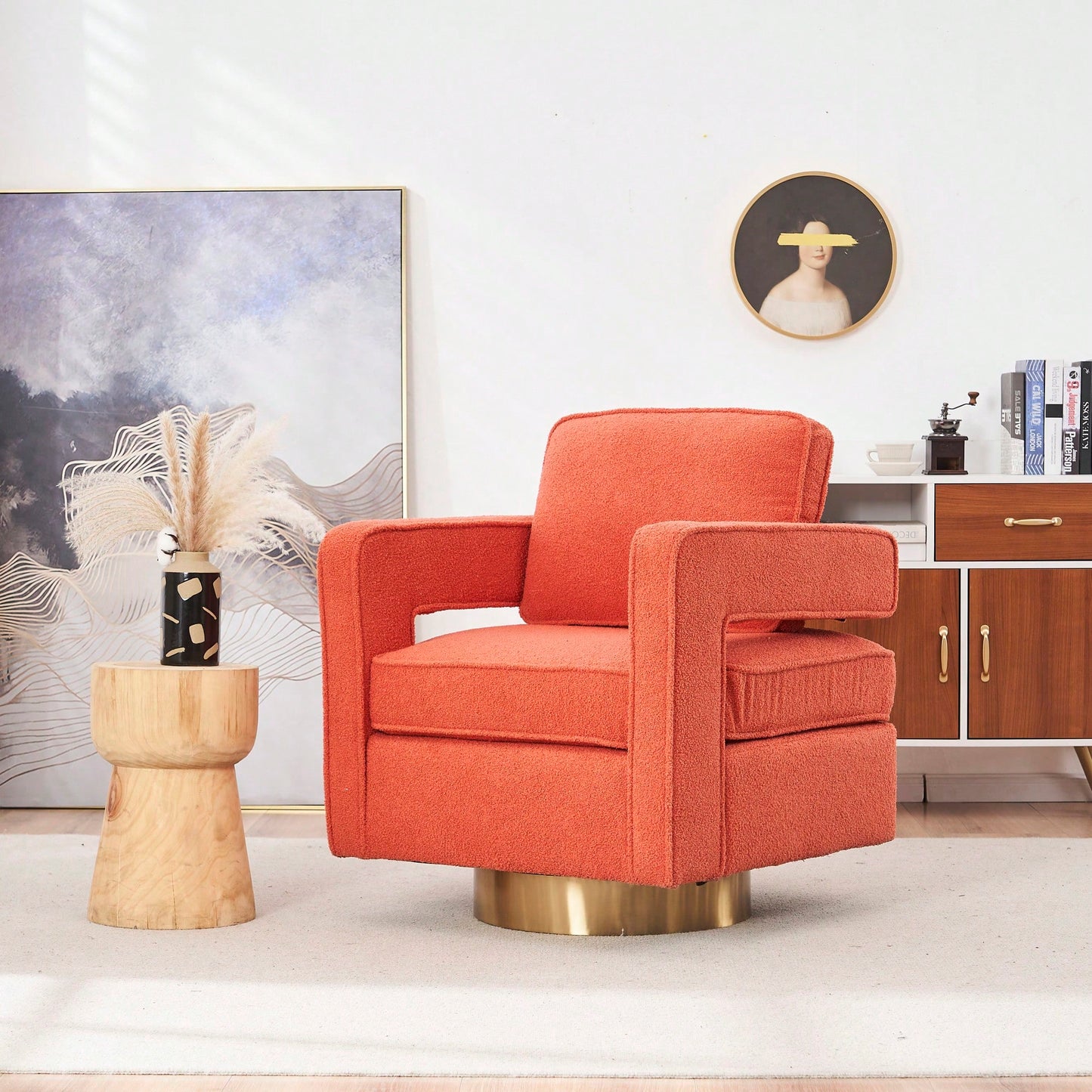 360° Swivel Barrel Chair - Modern Accent Armchair For Living Room, Nursery, Bedroom, Office, And Hotel - Stylish Comfort For Any Space