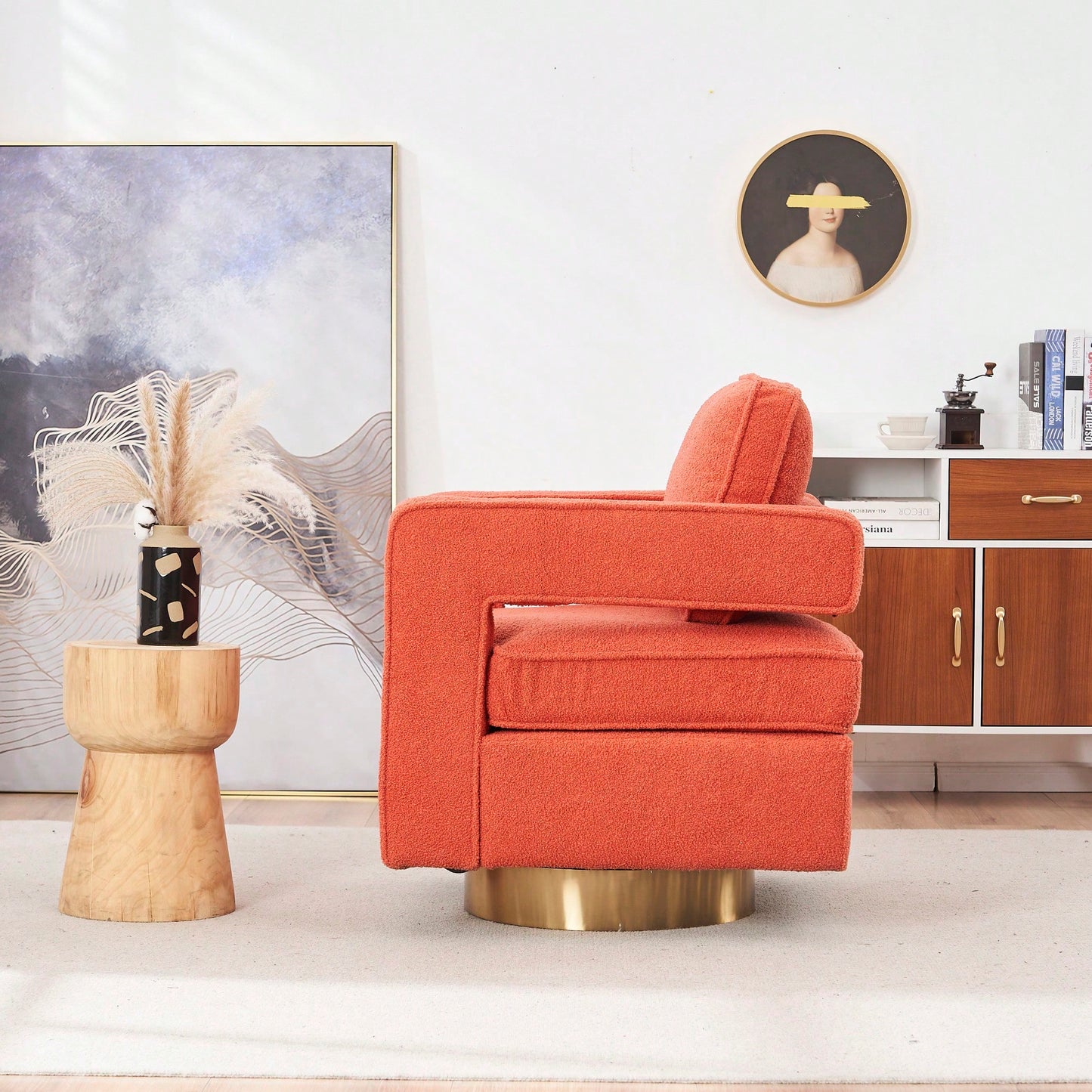 360° Swivel Barrel Chair - Modern Accent Armchair For Living Room, Nursery, Bedroom, Office, And Hotel - Stylish Comfort For Any Space