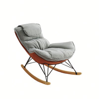 Elegant Light Green Rocking Chair For Balcony – Comfortable, Breathable, And Washable Seat Cushion For Leisure Spaces