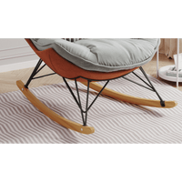 Elegant Light Green Rocking Chair For Balcony – Comfortable, Breathable, And Washable Seat Cushion For Leisure Spaces