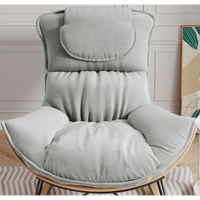 Elegant Light Green Rocking Chair For Balcony – Comfortable, Breathable, And Washable Seat Cushion For Leisure Spaces