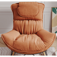 Elegant Light Green Rocking Chair For Balcony – Comfortable, Breathable, And Washable Seat Cushion For Leisure Spaces