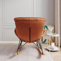Elegant Light Green Rocking Chair For Balcony – Comfortable, Breathable, And Washable Seat Cushion For Leisure Spaces