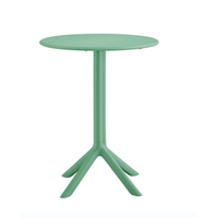 3-Piece Plastic Armchair Set For Bistro Dining - Ocean Plastic, Green Color