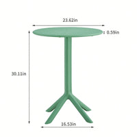 3-Piece Plastic Armchair Set For Bistro Dining - Ocean Plastic, Green Color