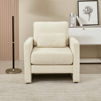Stylish Chenille Upholstered Accent Chair With Solid Wood Frame - Perfect For Living Room, Bedroom, Or Office Decor