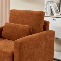 Stylish Chenille Upholstered Accent Chair With Solid Wood Frame - Perfect For Living Room, Bedroom, Or Office Decor