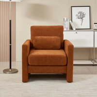 Stylish Chenille Upholstered Accent Chair With Solid Wood Frame - Perfect For Living Room, Bedroom, Or Office Decor