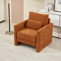 Stylish Chenille Upholstered Accent Chair With Solid Wood Frame - Perfect For Living Room, Bedroom, Or Office Decor
