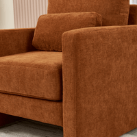 Stylish Chenille Upholstered Accent Chair With Solid Wood Frame - Perfect For Living Room, Bedroom, Or Office Decor