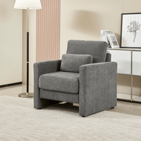 Stylish Chenille Upholstered Accent Chair With Solid Wood Frame - Perfect For Living Room, Bedroom, Or Office Decor