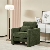 Stylish Chenille Upholstered Accent Chair With Solid Wood Frame - Perfect For Living Room, Bedroom, Or Office Decor