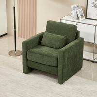 Stylish Chenille Upholstered Accent Chair With Solid Wood Frame - Perfect For Living Room, Bedroom, Or Office Decor