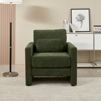 Stylish Chenille Upholstered Accent Chair With Solid Wood Frame - Perfect For Living Room, Bedroom, Or Office Decor