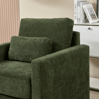 Stylish Chenille Upholstered Accent Chair With Solid Wood Frame - Perfect For Living Room, Bedroom, Or Office Decor