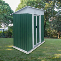 Durable 5FTx3FT Grey Outdoor Garden Shed For Tools And Bikes With Sliding Door And Aluminum Alloy Frame