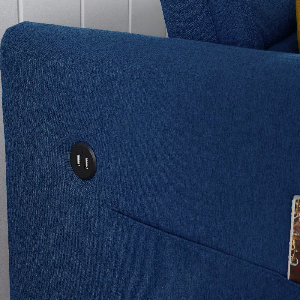 Transform Your Space With A Stylish Blue Fabric Sofa Bed – Versatile And Comfortable For Modern Living