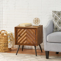 Stylish Wooden And Iron Storage Cabinet For Home Decor And Organization