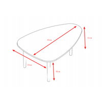 Elegant Egg-Shaped Coffee Table For Modern Living Spaces - Stylish And Unique Design